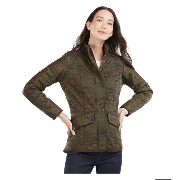 Barbour Dark Olive Green Cavalry Polarquilt Jacket - Picture 4 of 12